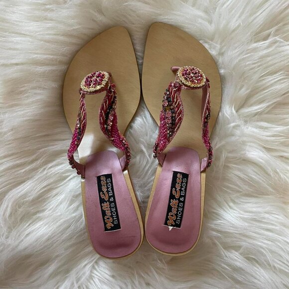 Pink Beaded Fairy Kitten Heels - Picture 1 of 8